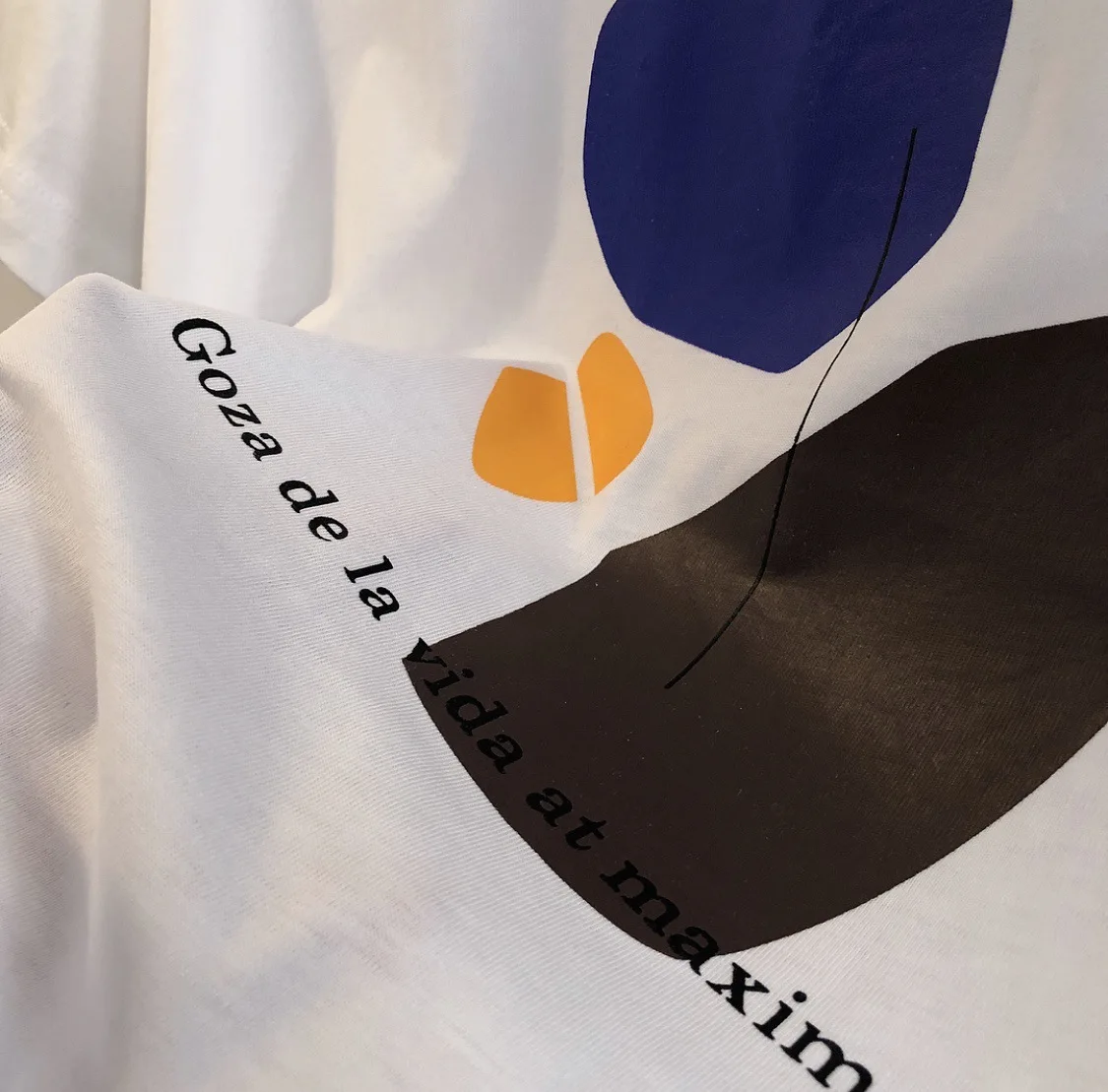 

2021 Summer New Korea Simple Abstract Picture Round Neck Printed T-shirt Short Sleeve Cotton Top Female