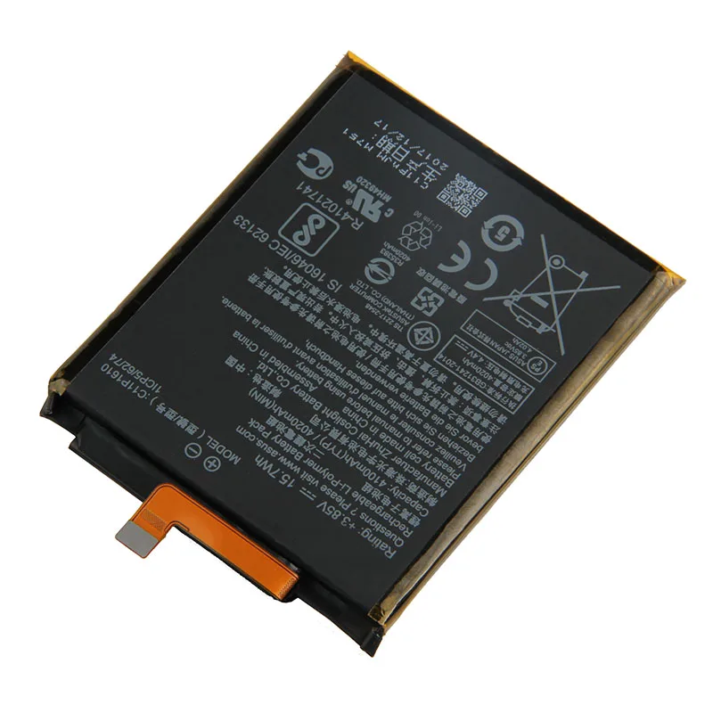 100% Оригинальный аккумулятор 4100 мАч C11P1610 для ASUS 4A ZB500TL X00KD 5 0 &quotВысококачественный
