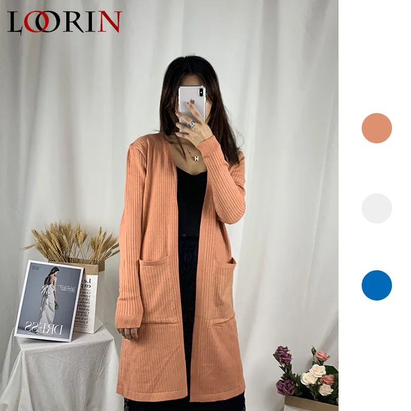 Вязаный Повседневный мягкий кардиган Lorin сезона осень зима 2020 вязаный жакет