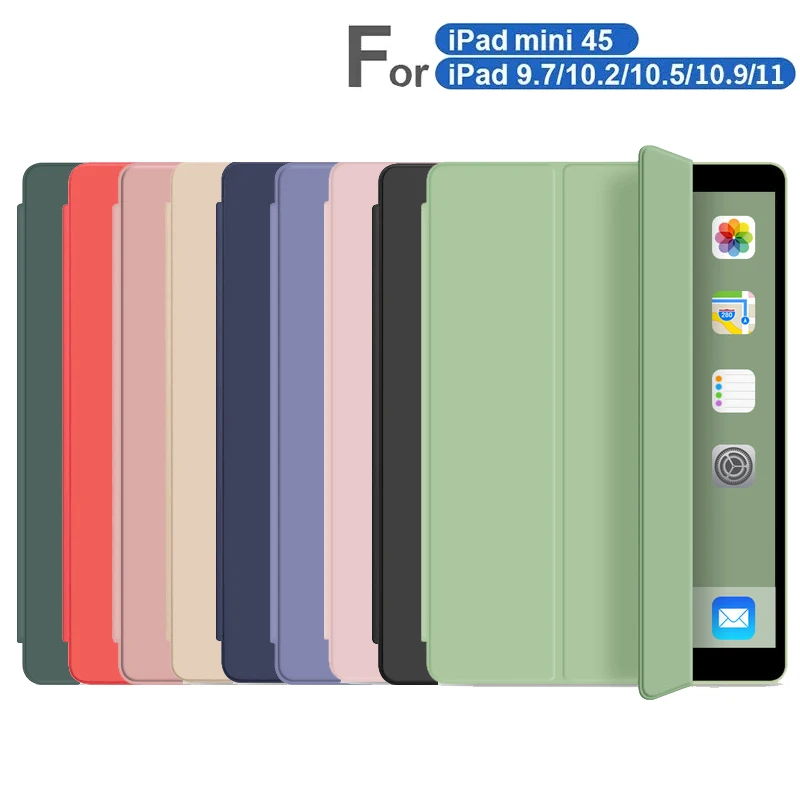 Складной ТПУ чехол для iPad Pro 11 10 5 Air 6 го 7 8 поколения 1 2 9 2020 4 умный чехол|Чехлы