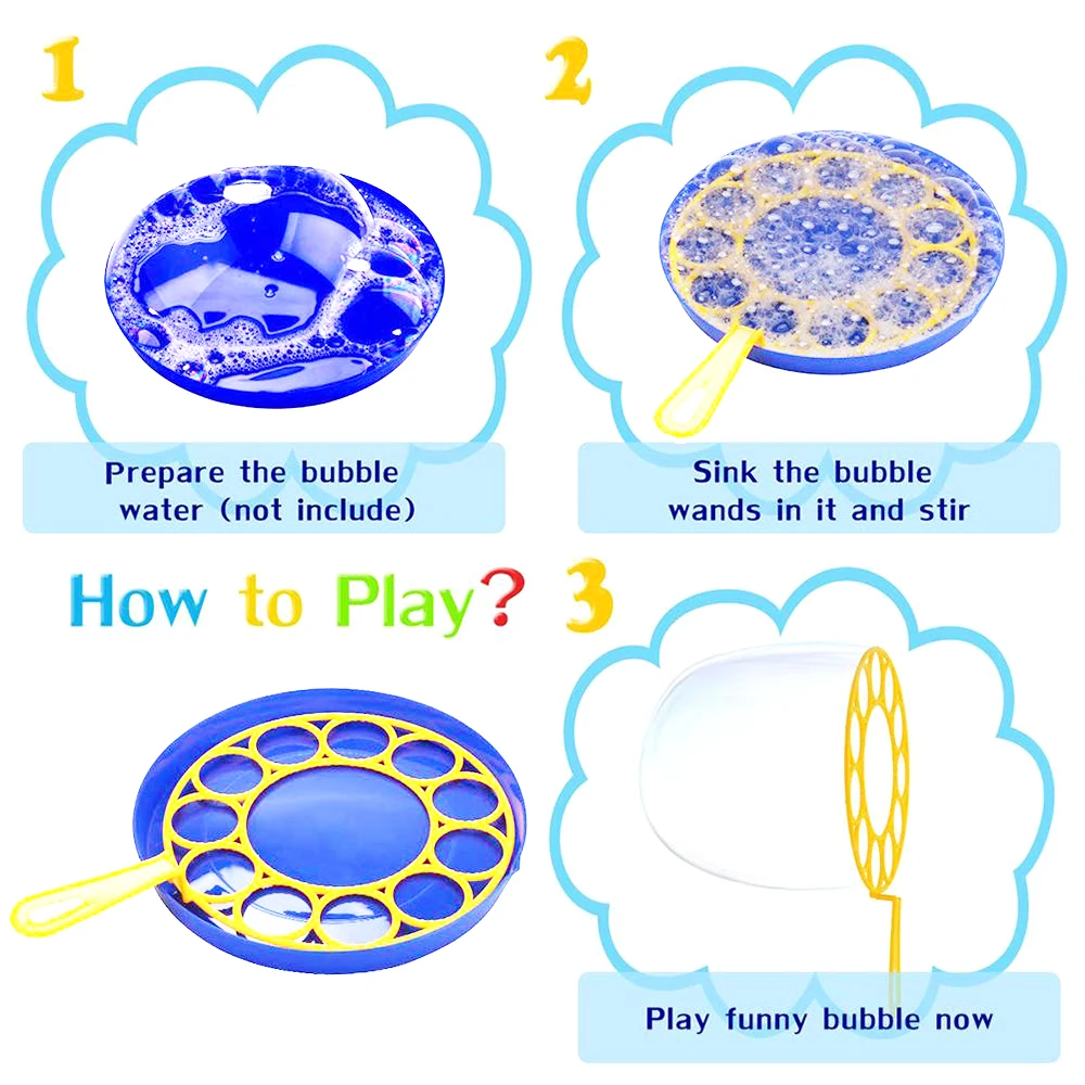 

28PCS Water Bubble Blowing Toys Outdoor Fun Soap Water Blowing Bubble Soap Bubble Wand Set Stick Tray Kids Interactive Toys Kits