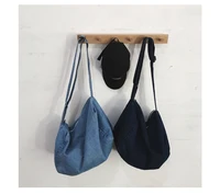dhl 100 pieces denim axillary bags cowboy messenger bag female male shoulder bag elegant ladies handbag blue bolsa feminina