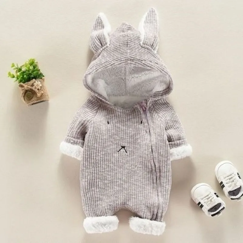 

Canis Toddler Baby Boys Girls Rabbit Ears Hooded Romper Jumpsuit Outfits Set Baby Girl Clothes Set Kids Outfits