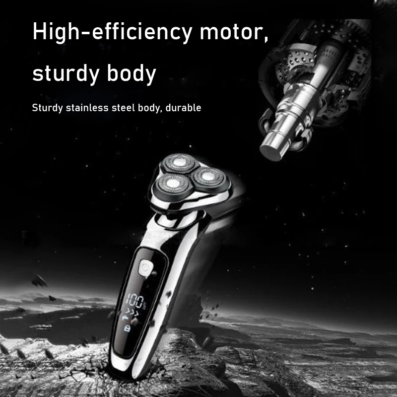 Электробритва для мужчин 2 в 1 с функциями сухое бритьё влажное подвижная головка
