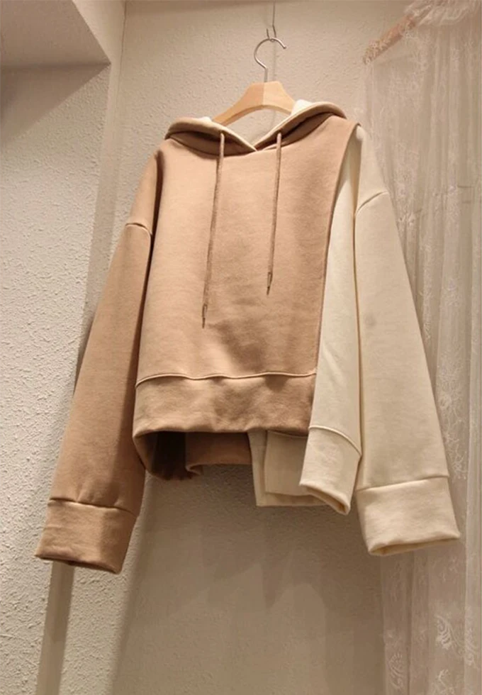 

SuperAen Korean Style Hoody Wild Cotton Sweatshirts Women 2019 Autumn and Winter New Fashion Hooded Sweatshirts Women Tops