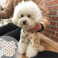 cute cream bear dog costume cat clothes pet winter warm vest dog clothes for small dogs cotton puppy clothing pets acessorios
