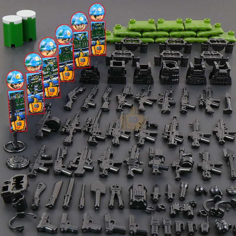 Миротворческих сил 6 членов шлем команды жилет и цветная распыляющая Синяя