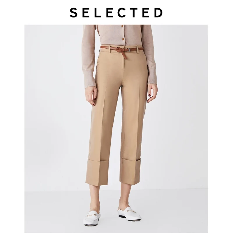 Женские хлопковые брюки-Капри S | 419314507 Женская одежда