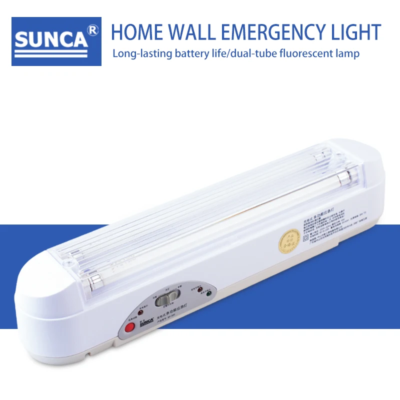 SUNCA Rechargeable multi-functional Fluorescent dual-tube emergency light
