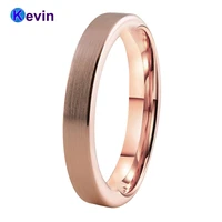 womens wedding rings jewelry rose gold ring tungsten carbide ring 4mm flat band comfort fit