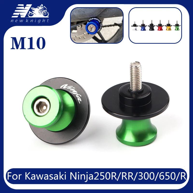 

10MM Swingarm Spool Slider Stand Screws Motorcycle Accessories For Kawasaki NINJA 250 ninja250R Ninja 300 650 650R VERSYS 650