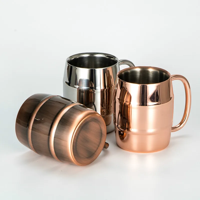 Вакуумный бокал для вина с двойными стенками винтажные бронзовые Бокалы из