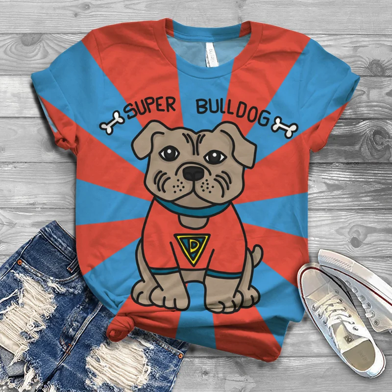 

New hot sale summer animal style summer fashion lady T-shirt new 3D printing street Harajuku women's trend T-shirt 2021