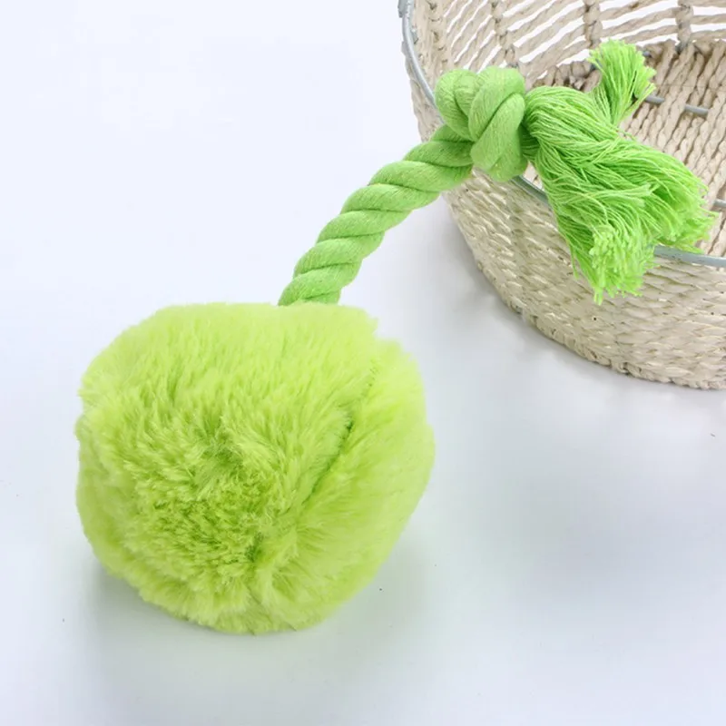 

Pet Dog Chews Plush Ball With Cotton Rope Toy Pets scramble Line ball Toys For Dogs Cats Accessories