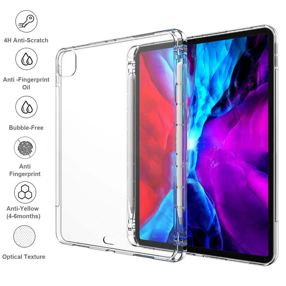 

TPU Transparent Case Cover for Apple iPad Air 4 10.9 inch 2020 Drop Resistance Soft Clear Tablet Protective Shell Cover