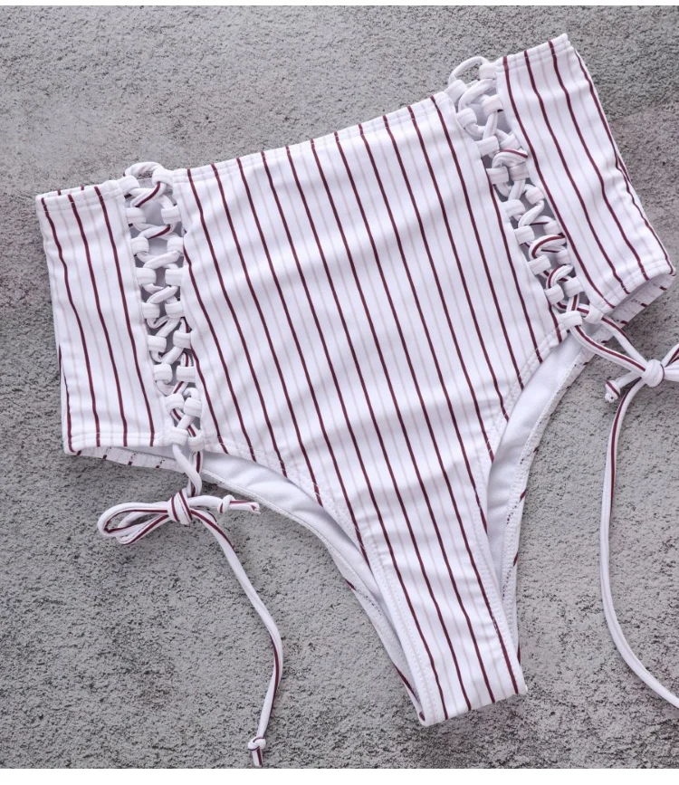 Сексуальный женский комплект бикини с высокой талией купальник новый эффектом