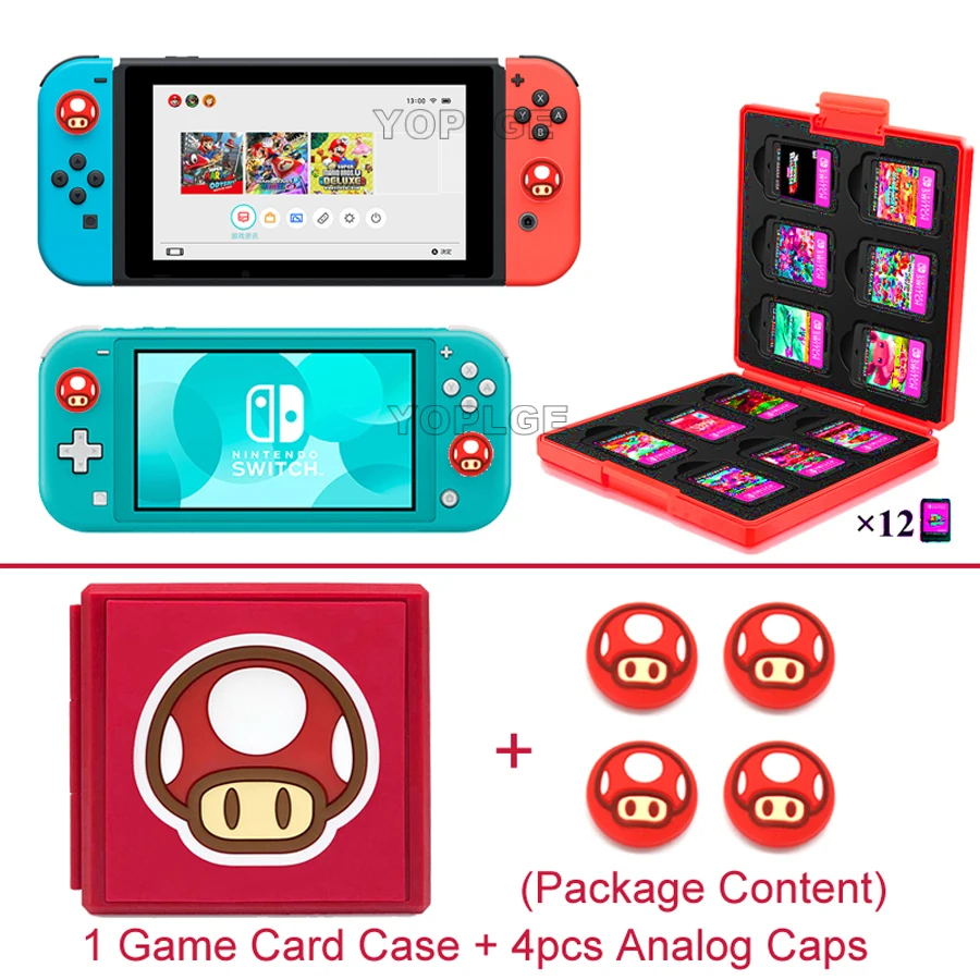 12 в 1 чехол для хранения игровых карт Nintendo Switch Lite портативный 3D с рисунком