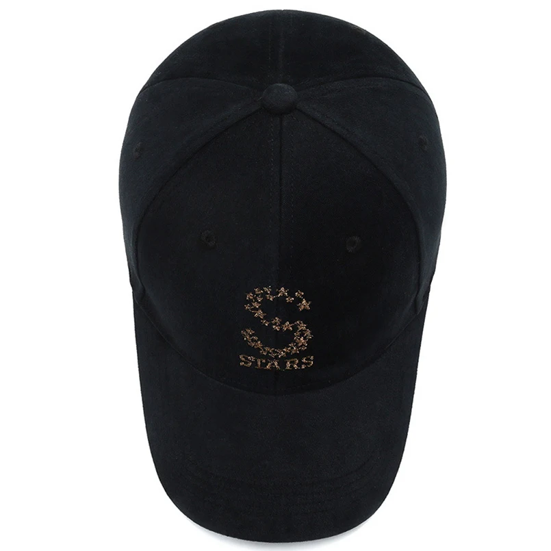Бейсболка с вышивкой в виде звезды классическая черная или белая женская
