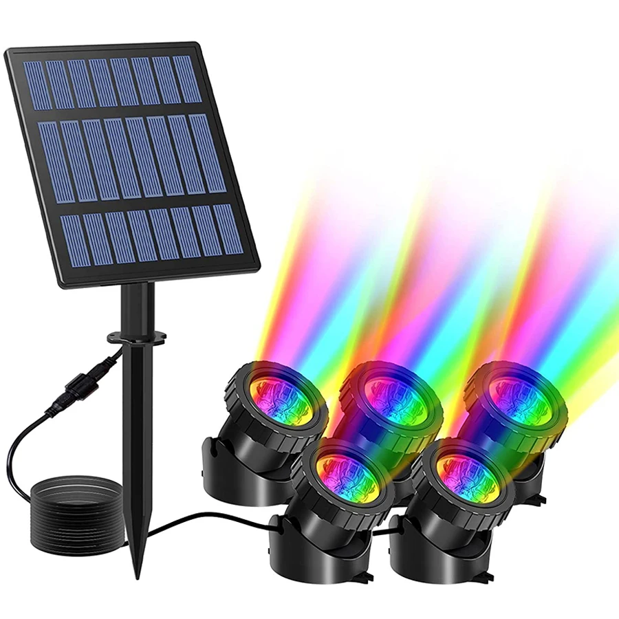 

Thrisdar 1/2/3/5 RGB Solar Powered Spotlight Outdoor IP65 Solar Lawn Landscape Light For Garden Path Pool Underwater Decor Light