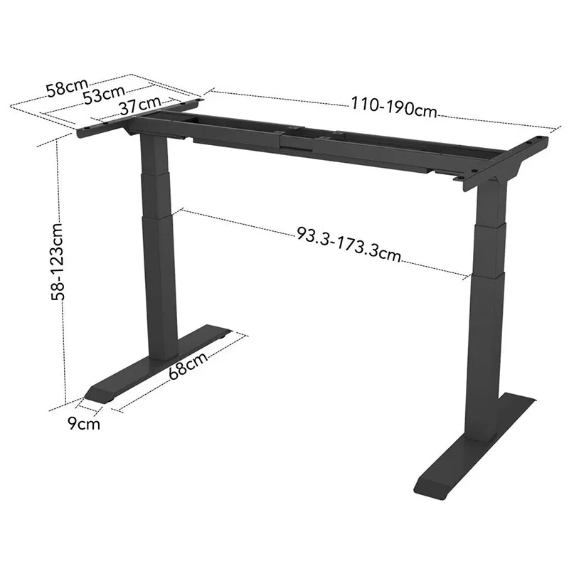 High-End высокого качества Heavy Сталь с регулировкой по высоте Двухдвигательный