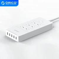 orico us plug power strip electronic socket for office home 6ac outlets 5usb ports extension sockets
