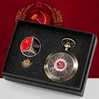 4 шт.компл. роскошные золотые советские серп-молот СССР кварцевые карманные часы СССР с эмблемой России коммунизма брошь подарок для мужчин женщин мужчин