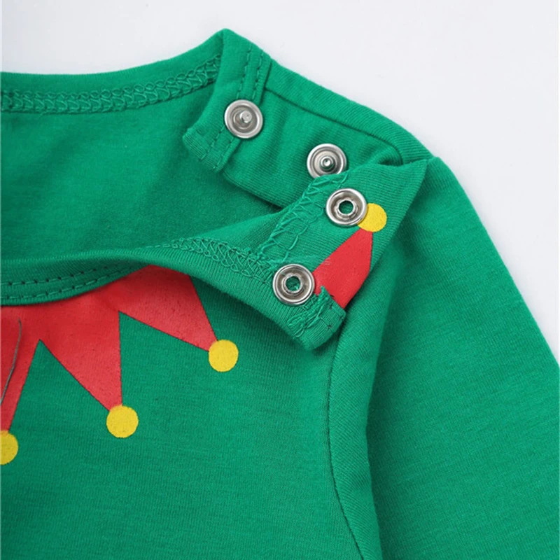 3 предмета рождественские наряды для новорожденных мальчиков и девочек топы с