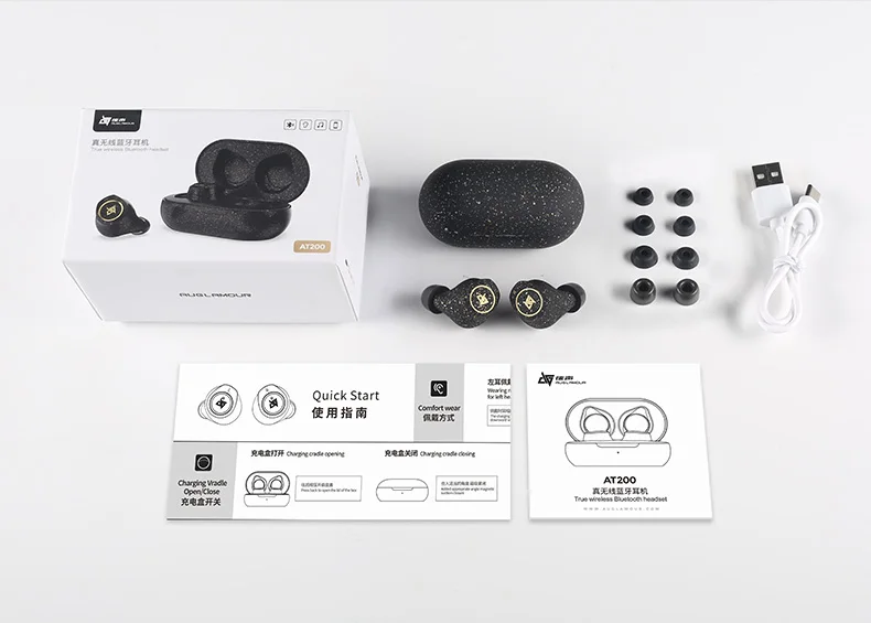 2021 новые AUGLAMOUR AT 200 наушники вкладыши TWS Bluetooth 5 0 IPX5 Водонепроницаемый Беспроводной