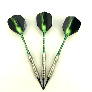 3 pieces / set of professional darts 18g green soft tip darts aluminum alloy darts throwing game 6