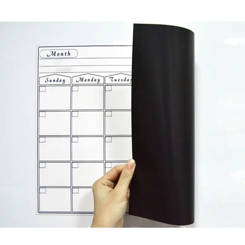 

A3 Magnetic Monthly Planner Whiteboard Calendar Fridge Magnet Erasable Flexible Message Drawing Refrigerator Bulletin