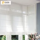 Современные плоские римские шторы белого цвета, римские шторы, оконные шторы с цепным механизмом для гостиной