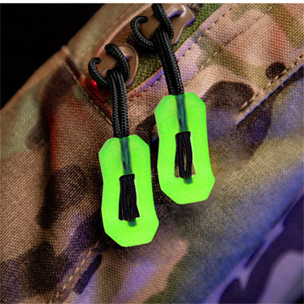 

New Zip-Per Pulls Replacement Cord Markers Glow In The Dark Night For Coat Tent Bag Bungee Rope Luminous Backpack Accessories