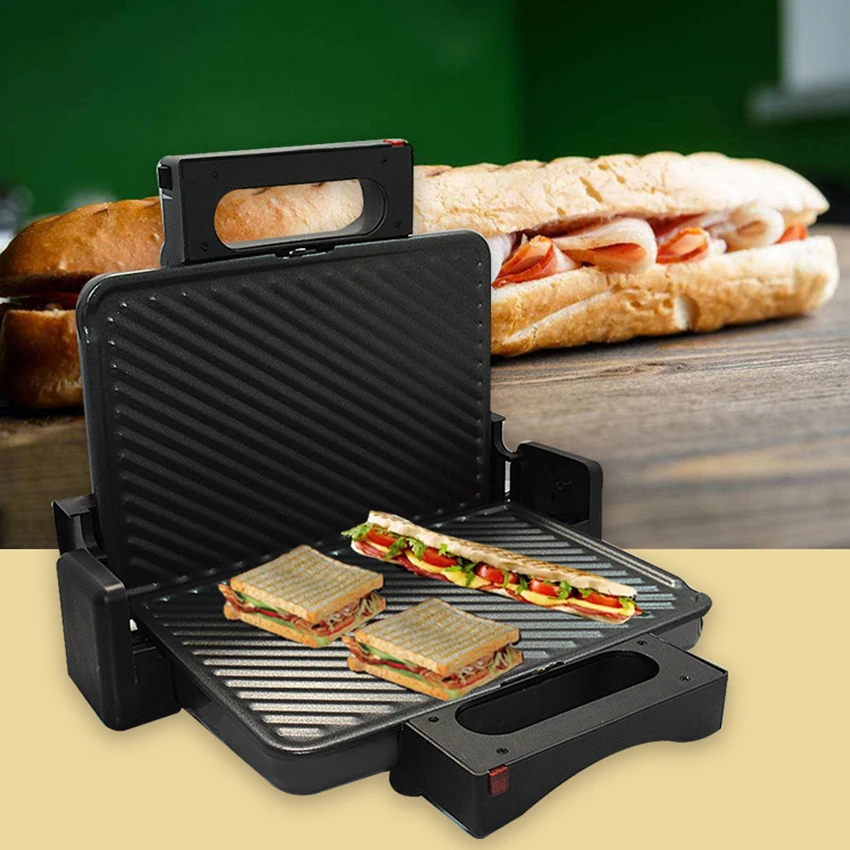 

2000W Electric Sandwich Maker Grill Panini Non Stick Pan Waffle Toaster Cake Breakfast Machine Barbecue Steak Frying Oven 220V