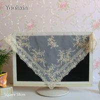 luxury lace beige square embroidered table cover cloth towel tea kitchen tablecloth christmas wedding birthday party home decor