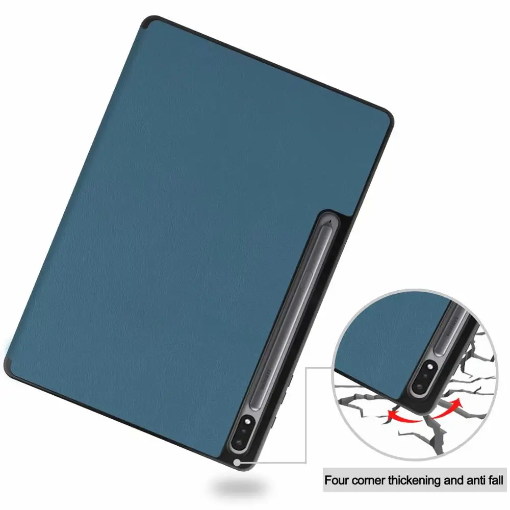 

For Samsung Galaxy Tab S7 11" SM-T870/T875 Case With Pencil Holder Funda Magnetic Stand Tablet Cover For S7 12.4" SM-T970/T975