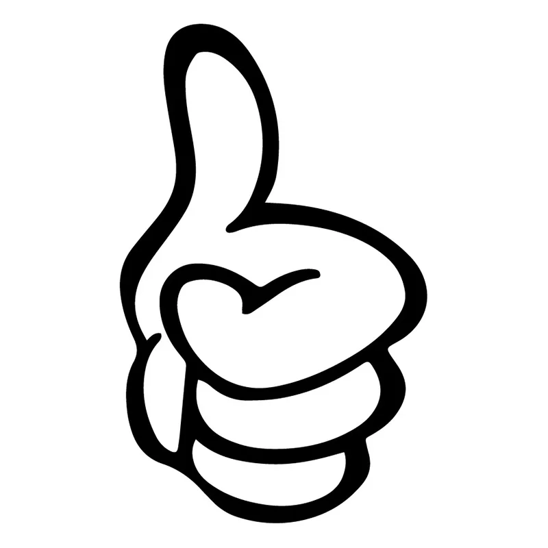 

10.2X16.5CM Thumb Up JDM Personality Bumper Decoration Decal Car Sticker Accessories
