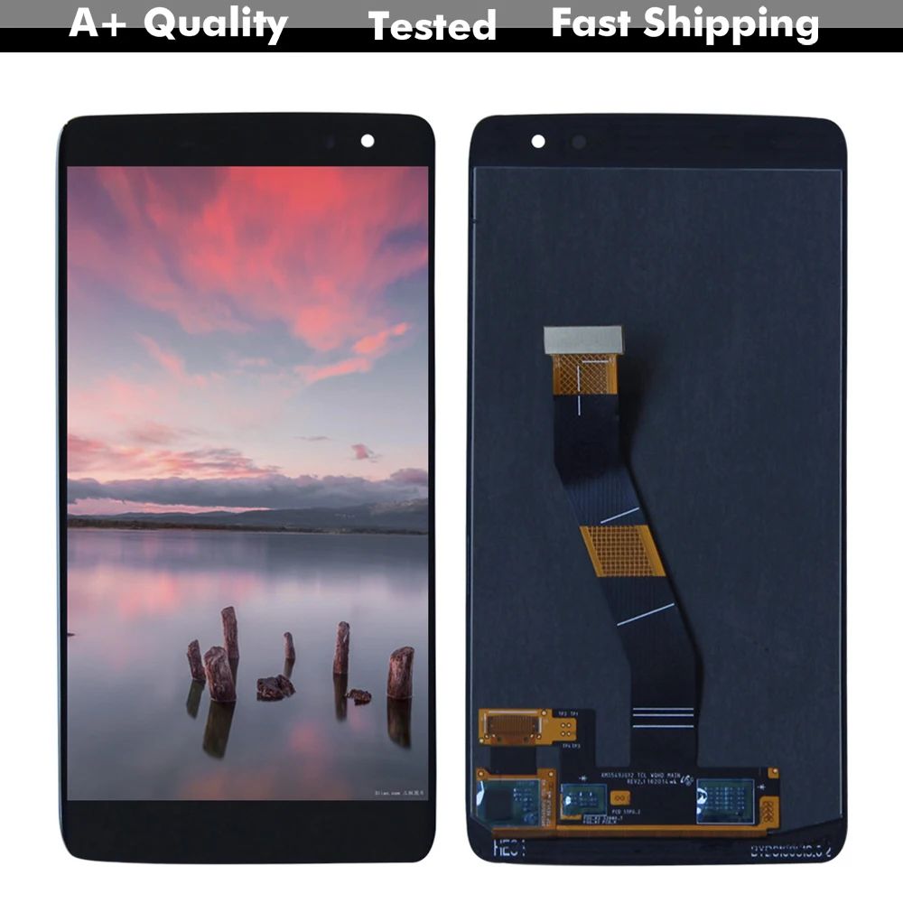 С рамкой ЖК-дисплей для 5 &quotAlcatel Idol 4S OT6070 6070 к 6070y Дисплей планшета Экран
