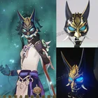 Маски для косплея Game Genshin Impact Xiao, светящиеся реквизиты для взрослых, аксессуары для косплея Genshin Impact, светящаяся маска для Хэллоуина XIAO