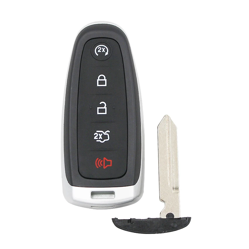 5 Buttons Smart Remote Start Smart Prox Key Fob Transmitter for Ford 315/433MHz ID46 Chip FCC: M3N5WY8609 with H75 small key