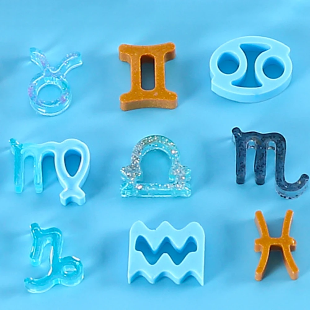 

Crystal Epoxy Resin Mold 12 Constellations Pendant Casting Silicone Mould DIY For Jewelry Making Accessories