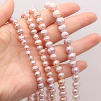 1pc natural freshwater pearl beads punch round shape pearl loose beads for making diy jewelry necklace accessories 5 10mm