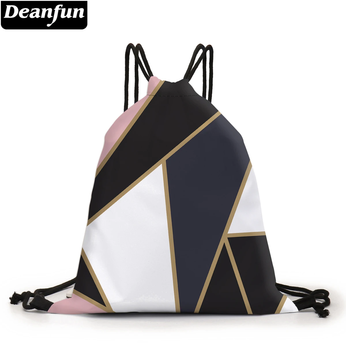 

Deanfun Drawstring Bag Marbling Geometric Pattern Sports Bag Women Fashion Beach Bag 60337
