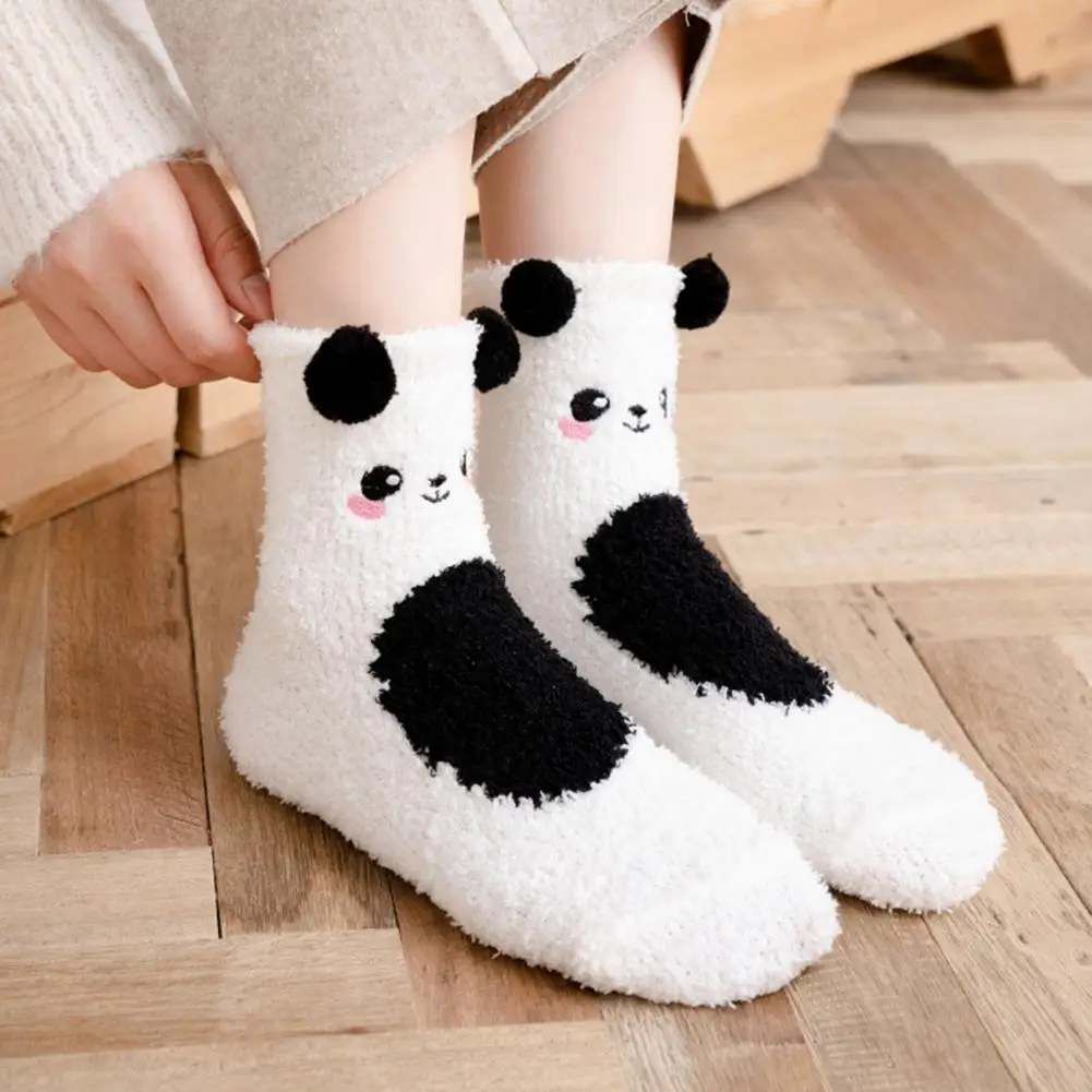 

Long Socks Practical 5 Colors Thickening Soft Touching Velvet Winter Socks for Cold Weather Women Socks Sleeping Socks