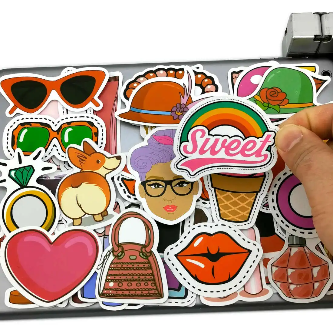 

50 шт., Kawaii, для девочек, красивый день, забавная милая косметика, дневник, скрапбукинг, телефон, ноутбук, чехол, наклейки для детей, игрушки, те...