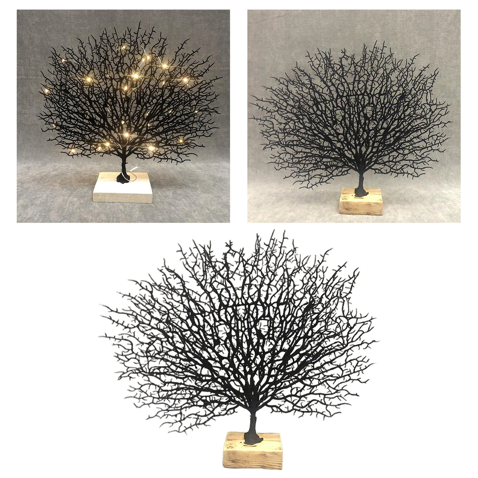 

2pcs Resin Coral Sculpture Figurine Plants Living Room Ornaments Art Craft