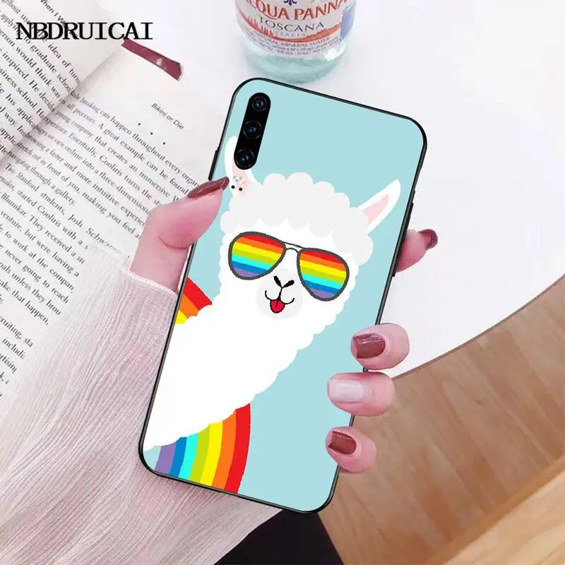 PENGHUWAN Kawaii симпатичная лама Альпака DIY Печать чехол для телефона Huawei P30 P20 P10 P9 P8 Mate 20
