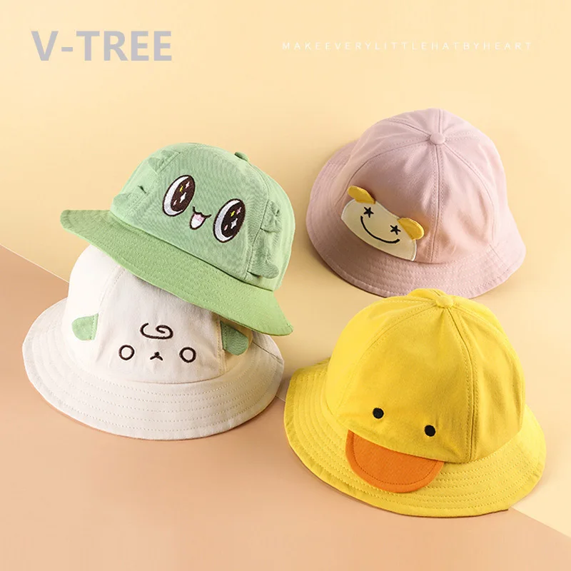 

2020 toddler kids bucket hat baby girls spring cartoon cap