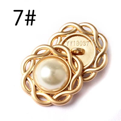 G 6 шт./партия, 25 мм высококачественная металлическая жемчужная пуговица, круглая ветровка, шерстяное пальто, куртка, наружное декорирование Золотая кнопка-застежка C090 - Цвет: G