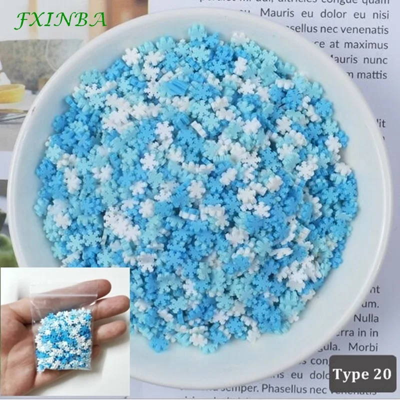 Type 20 FXINBA 10 г Fimo амулеты дополнение разбрызгивает слизь наполнитель пушистая клейкая масса Игрушки слизь Поставки аксессуары глина DIY ломтики торта десерт - Цвет: Type 20