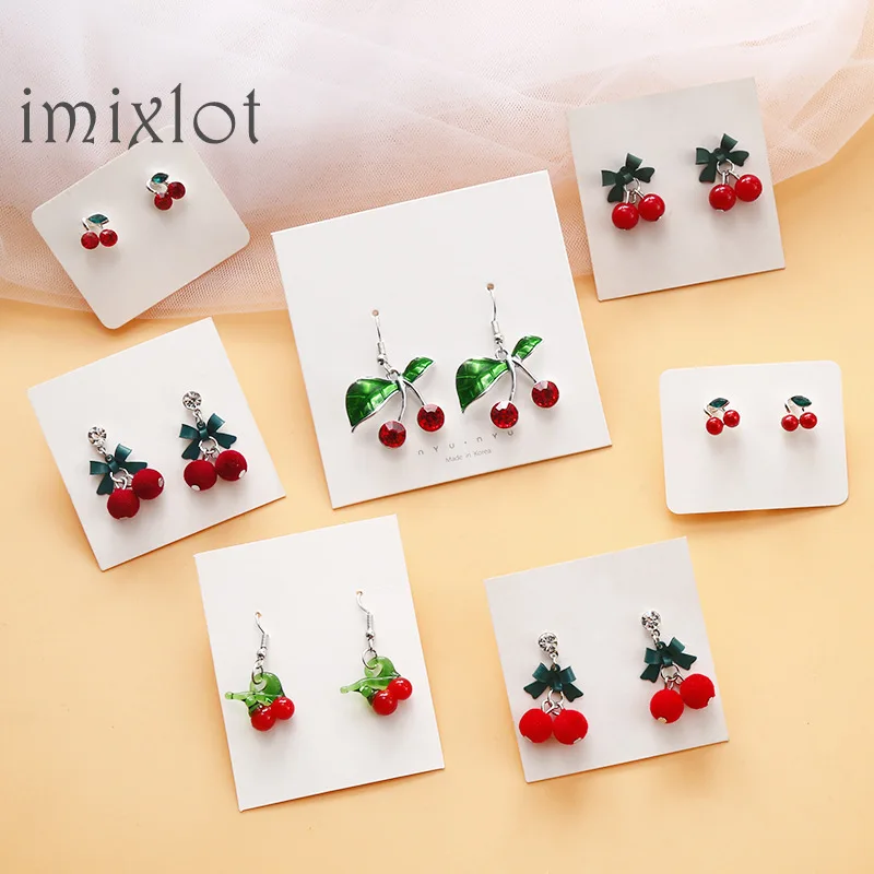 Корейские милые серьги капли с фруктами и вишнями для женщин девочек детские